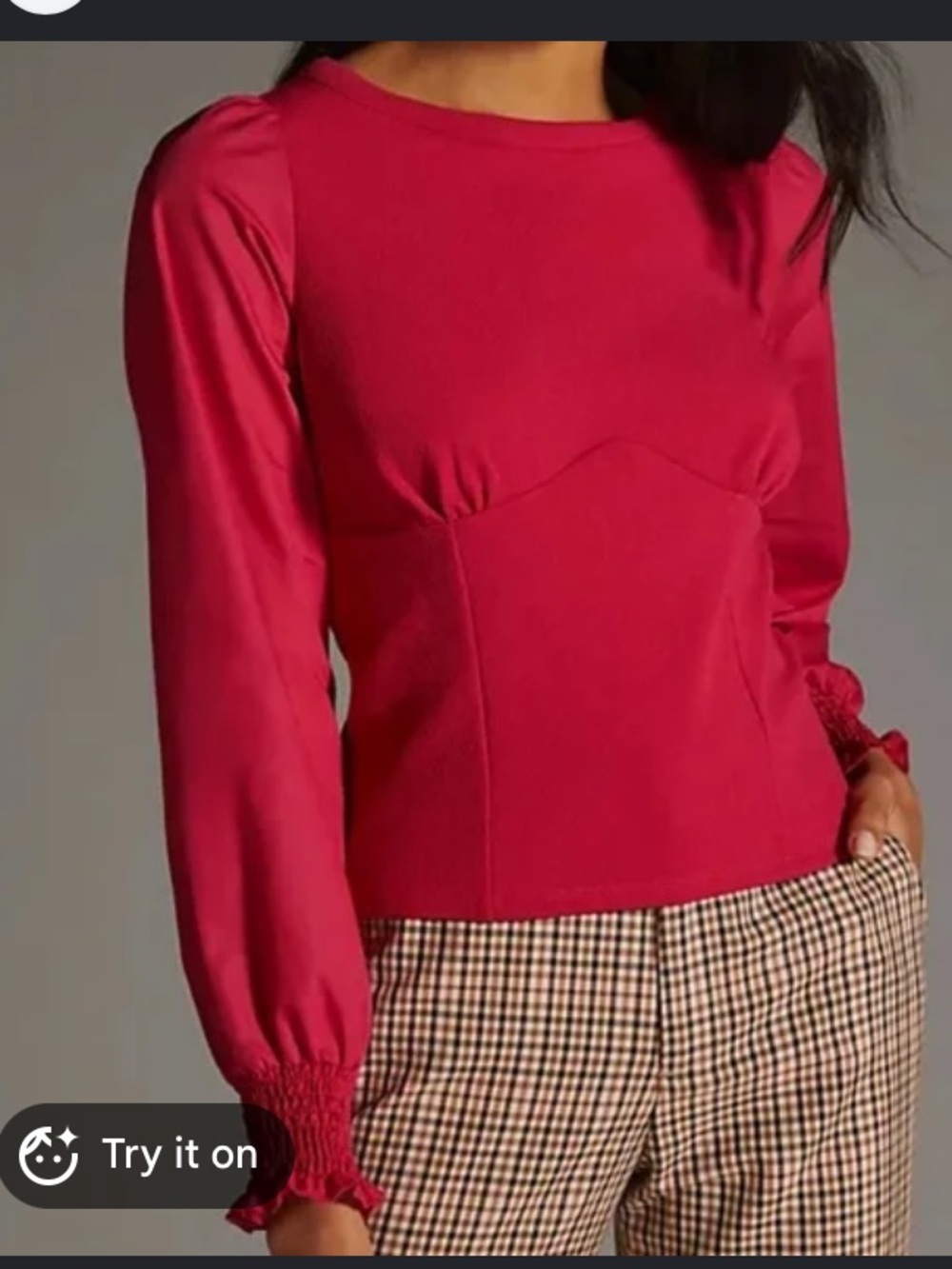 By Anthropologie Structured Long Sleeve Top